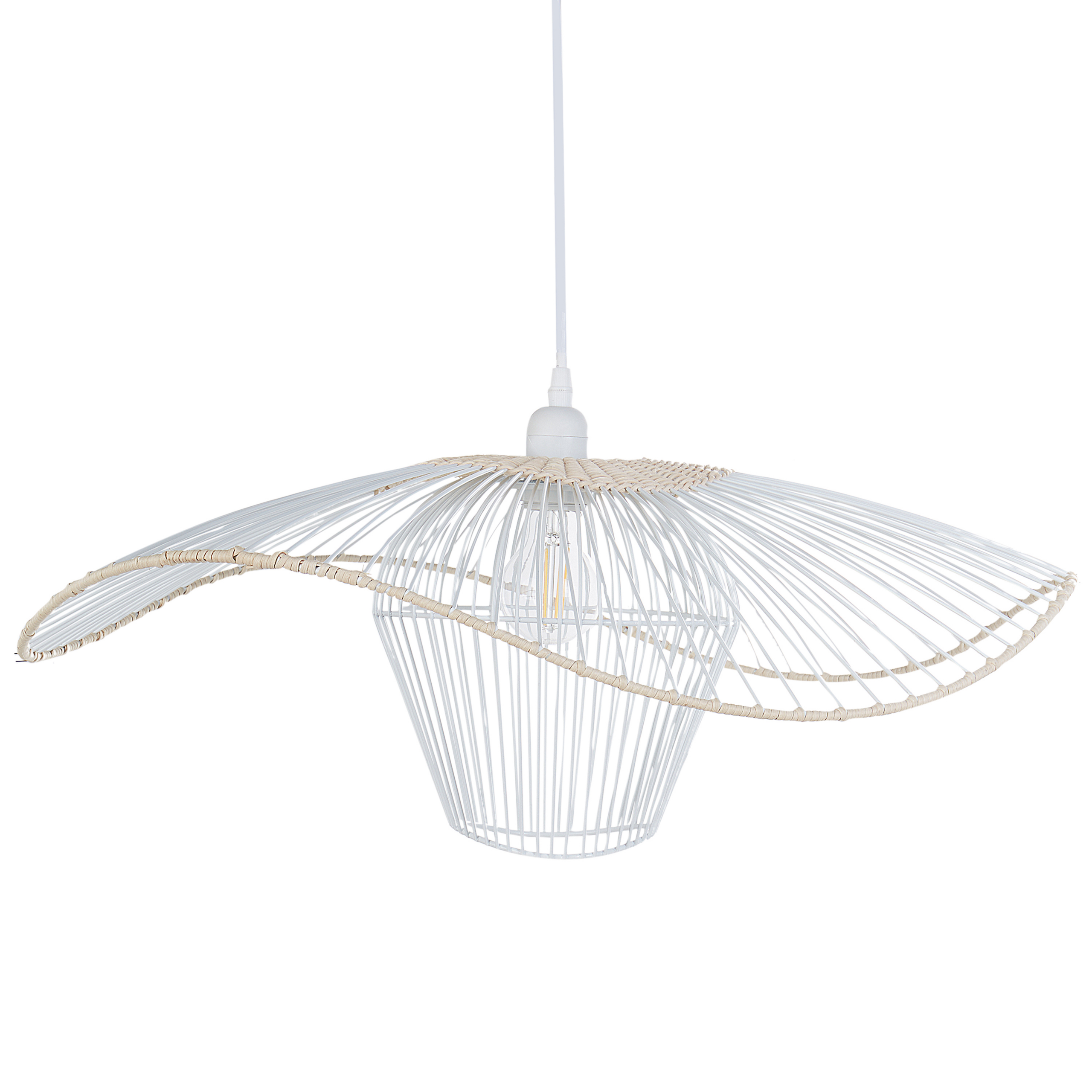 Pendellampa LUNGA Metall Vit