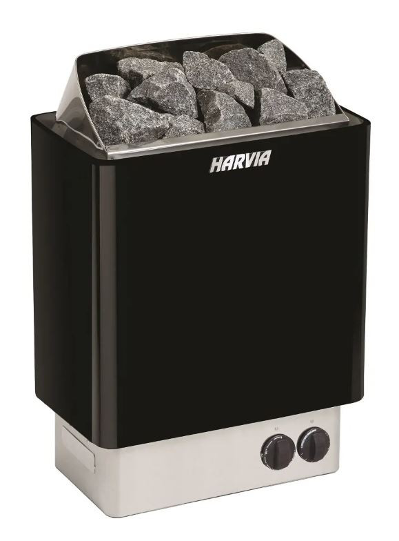 Bastuaggregat Harvia Sähkäri KIP80, 8kW, 7-12m³, fast styrpanel, svart