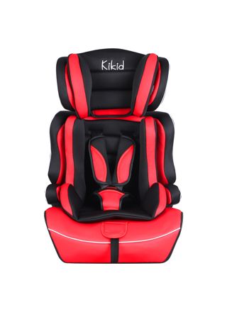 Kikid Bilbarnstol Basic 76-150cm R129, svart röd