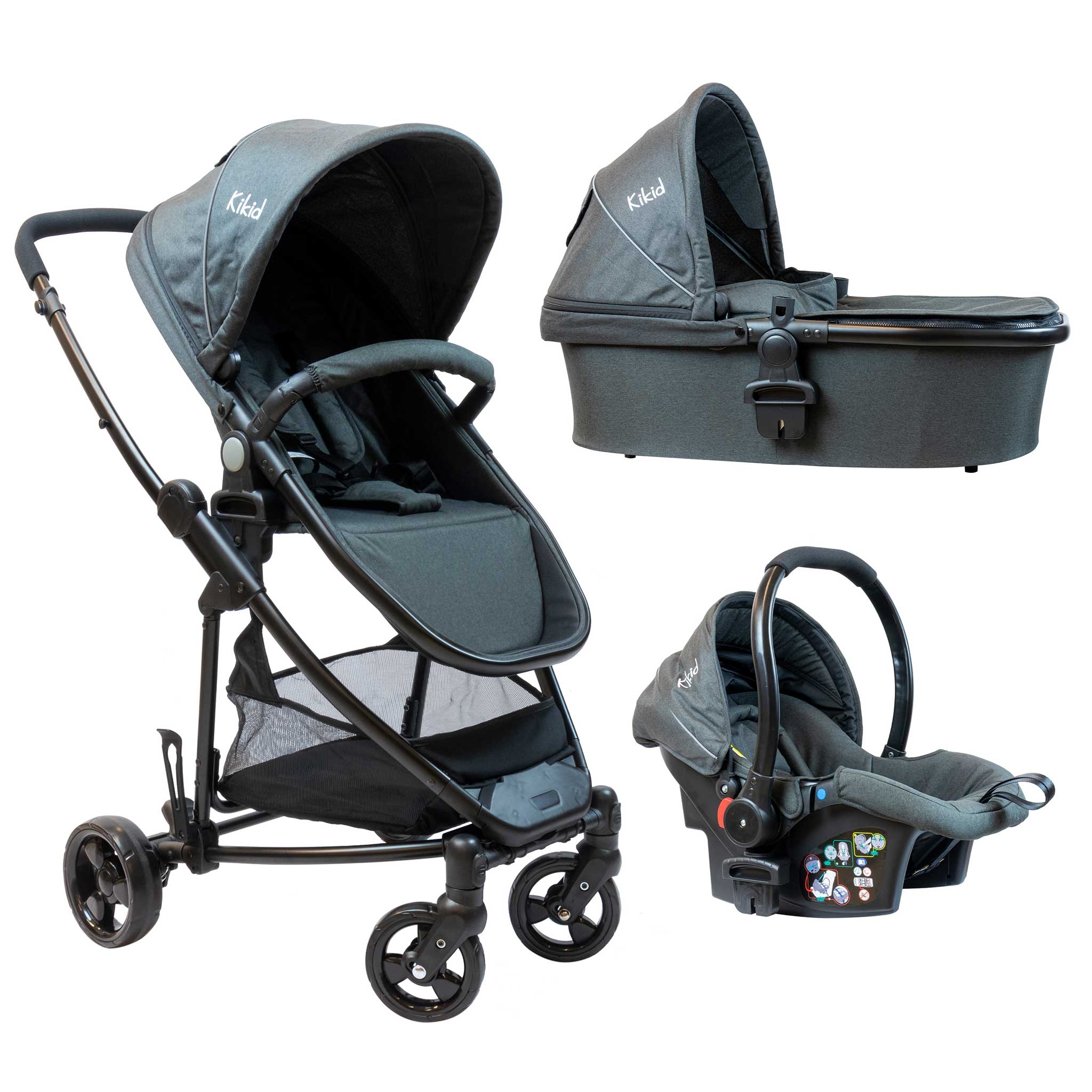Kikid kombivagn 3-in-1 Premium, Renoverad