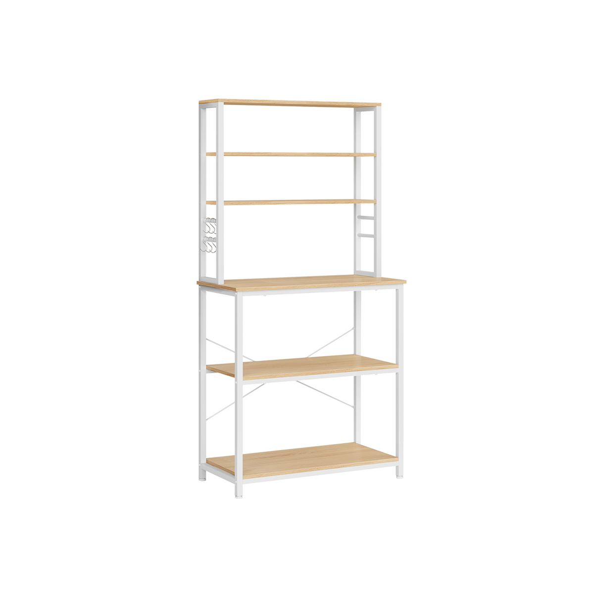 VASAGLE köksförvaringshylla, 6 nivåer, 6 hyllplan, 40 × 80 × 167 cm, KKS019
