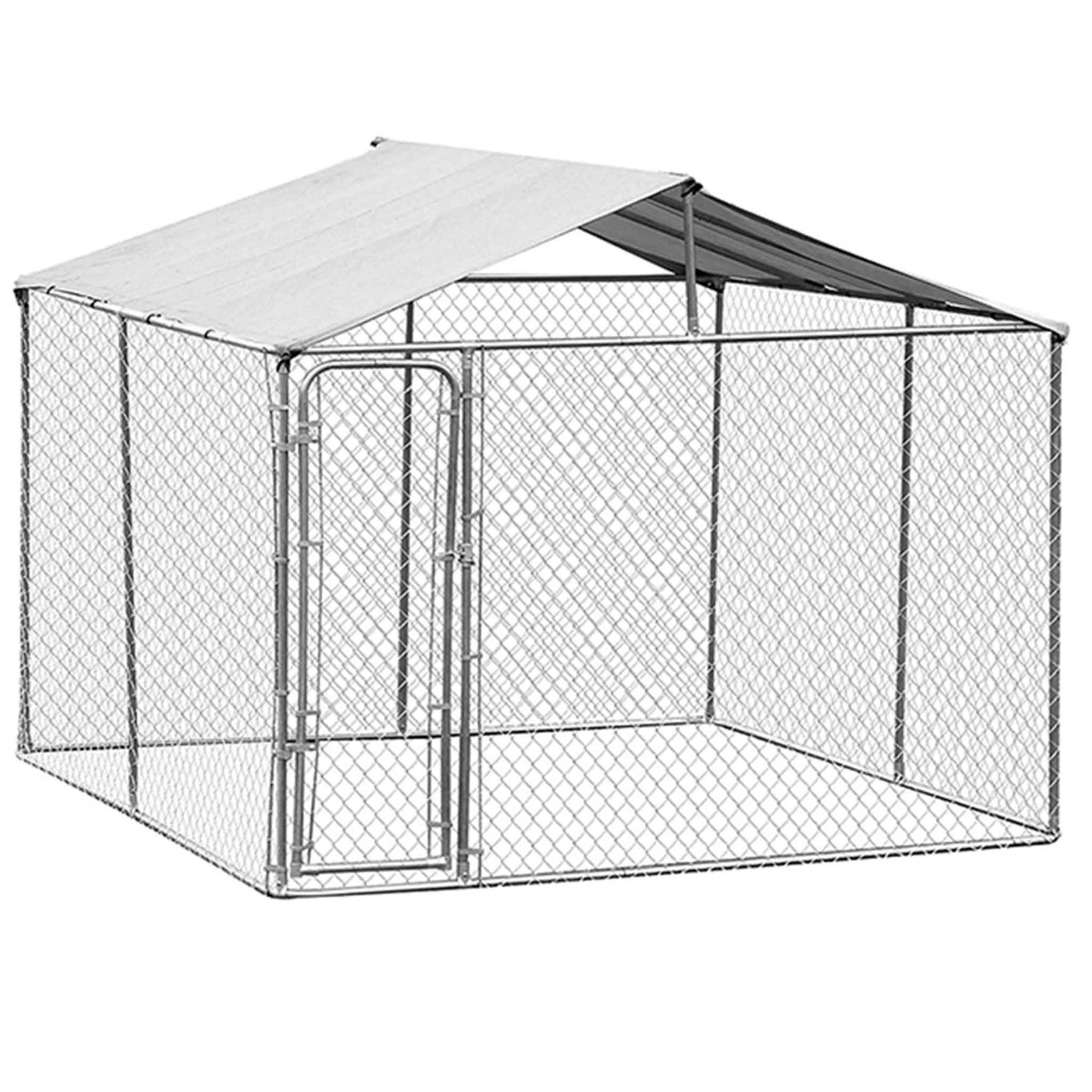 Trekker hundgård med tak, 3 x 3m  