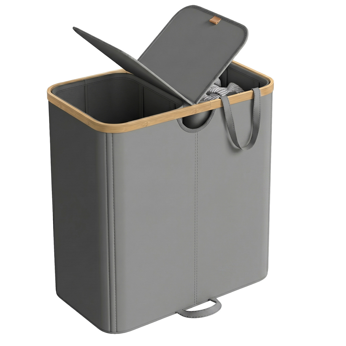 Songmics tvättsorterare, 2 fack, 150 L, LCB523
