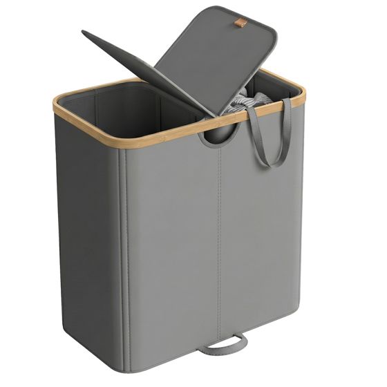 Songmics tvättsorterare, 2 fack, 150 L, LCB523