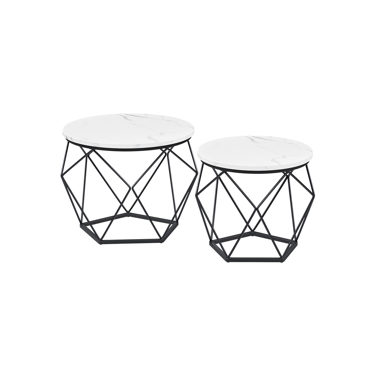 VASAGLE sidobord, 2-pack, LET040