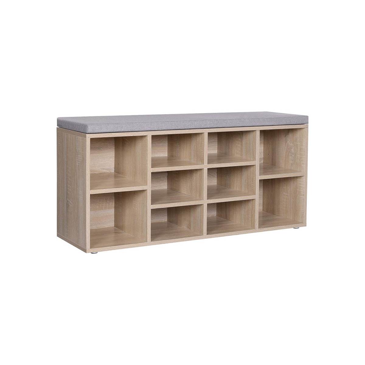 VASAGLE skobänk, 10 fack, med dyna, 104 × 30 × 48 cm, LHS010