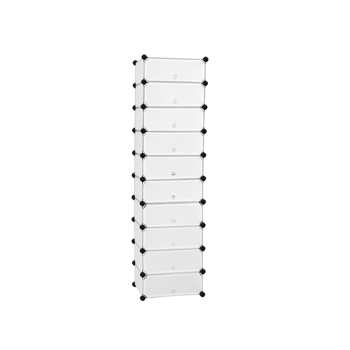 SONGMICS modulärt skoskåp, 10 fack, 40 × 30 × 17 cm, LPC010