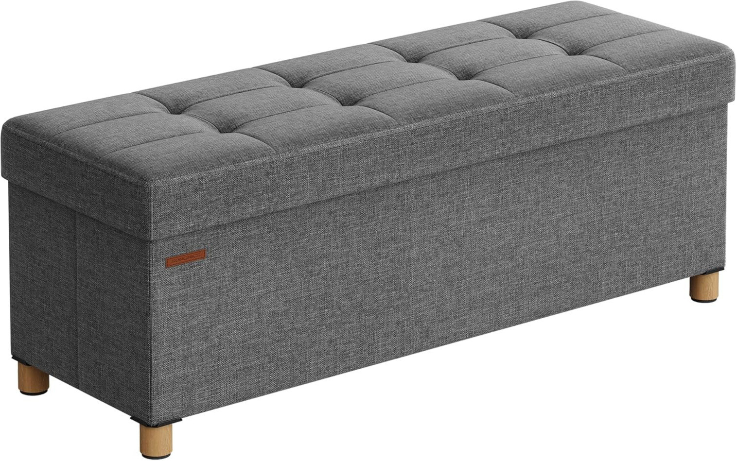 SONGMICS förvaringspuff, hopfällbar, 38 × 110 × 40 cm, LSF018