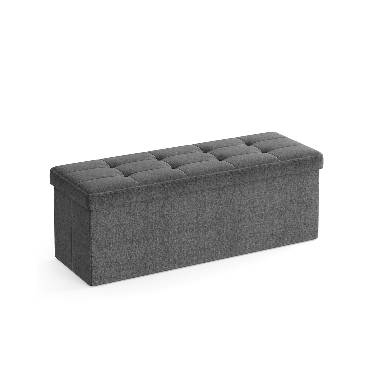 SONGMICS förvaringspuff, hopfällbar, 120 L, 110 × 38 × 38 cm, LSF077
