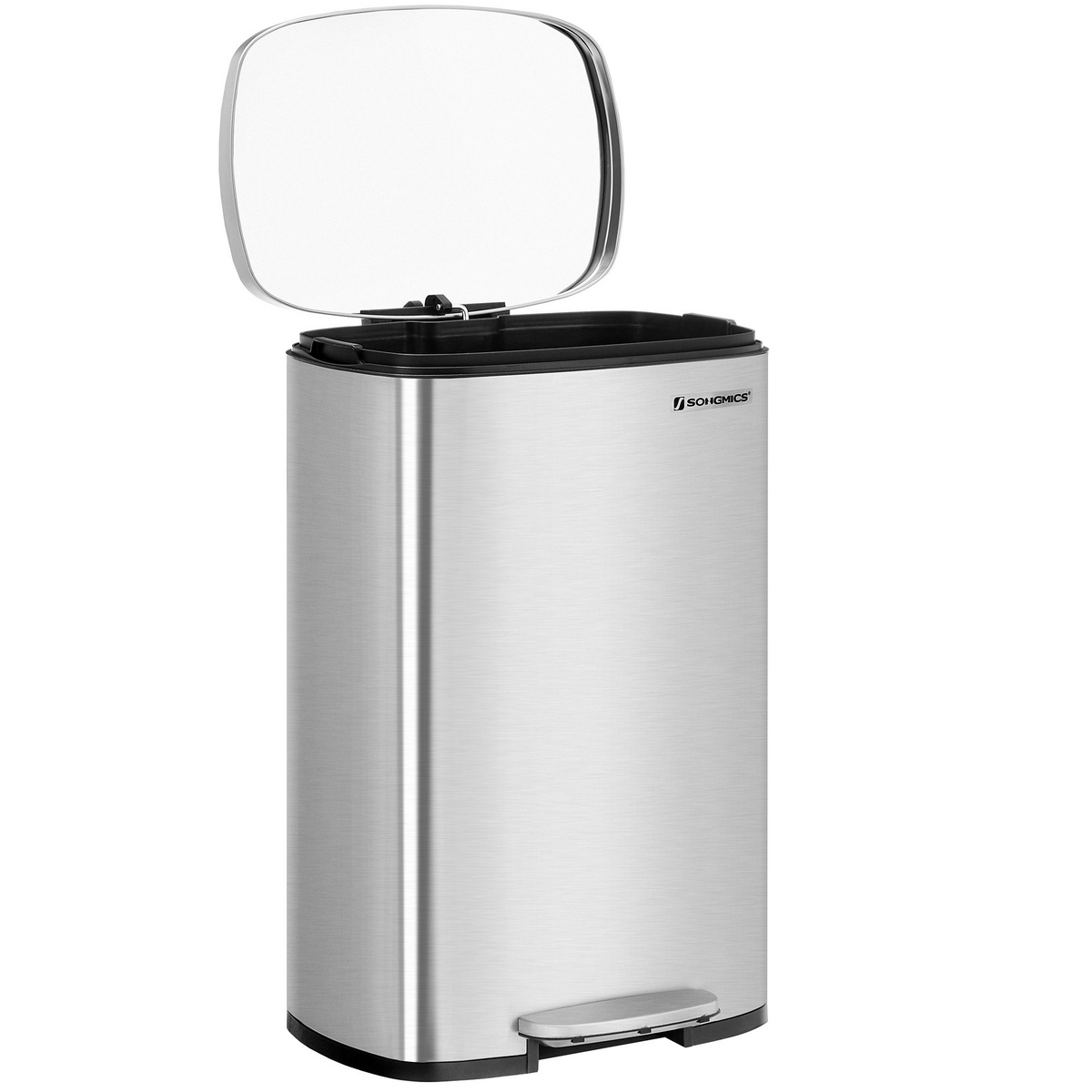 Songmics pedalhink, mjukstängande lock, 50 L, LTB050