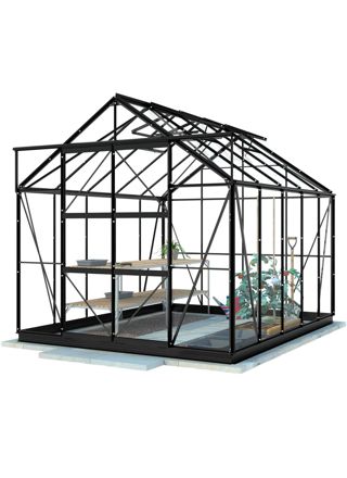 Lykke Växthus Glas 8,2m2, svart