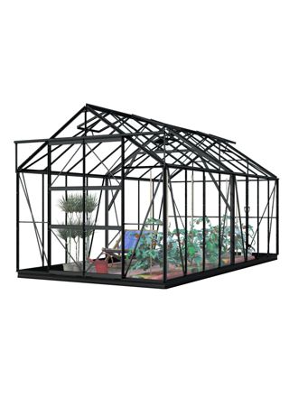 Lykke Växthus Hybrid 13m2, svart