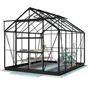 Lykke Växthus Hybrid 8,2 m2 svart | Växthus