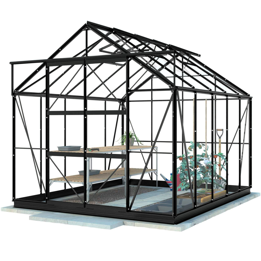 Lykke Växthus PC 8,2m2, svart