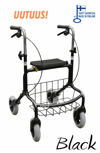 Rollator Mauno, svart