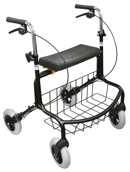 Rollator Mauno Bred, svart