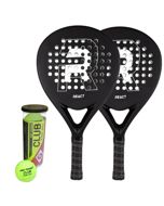 React padelracket set, 2 racketar och bollar