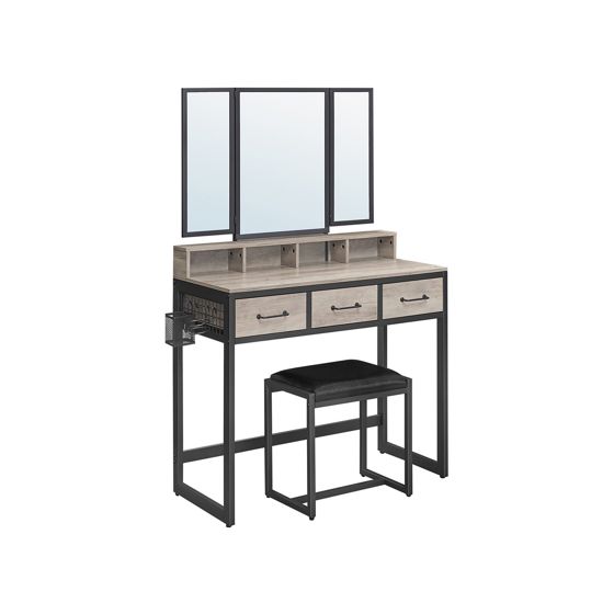 Vasagle sminkbord, 3 lådor, RVT004