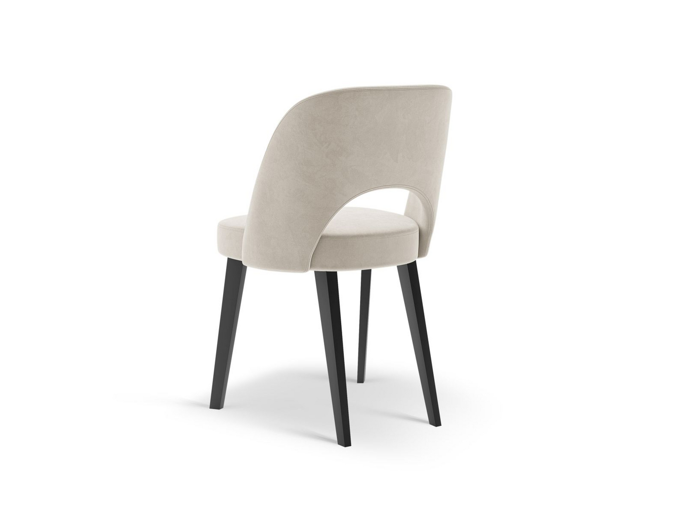 Cosmopolitan Design sammetsstol, "Bowe", 1-sits, 56 × 52 × 83 cm, Magic Velvet, svarta träben
