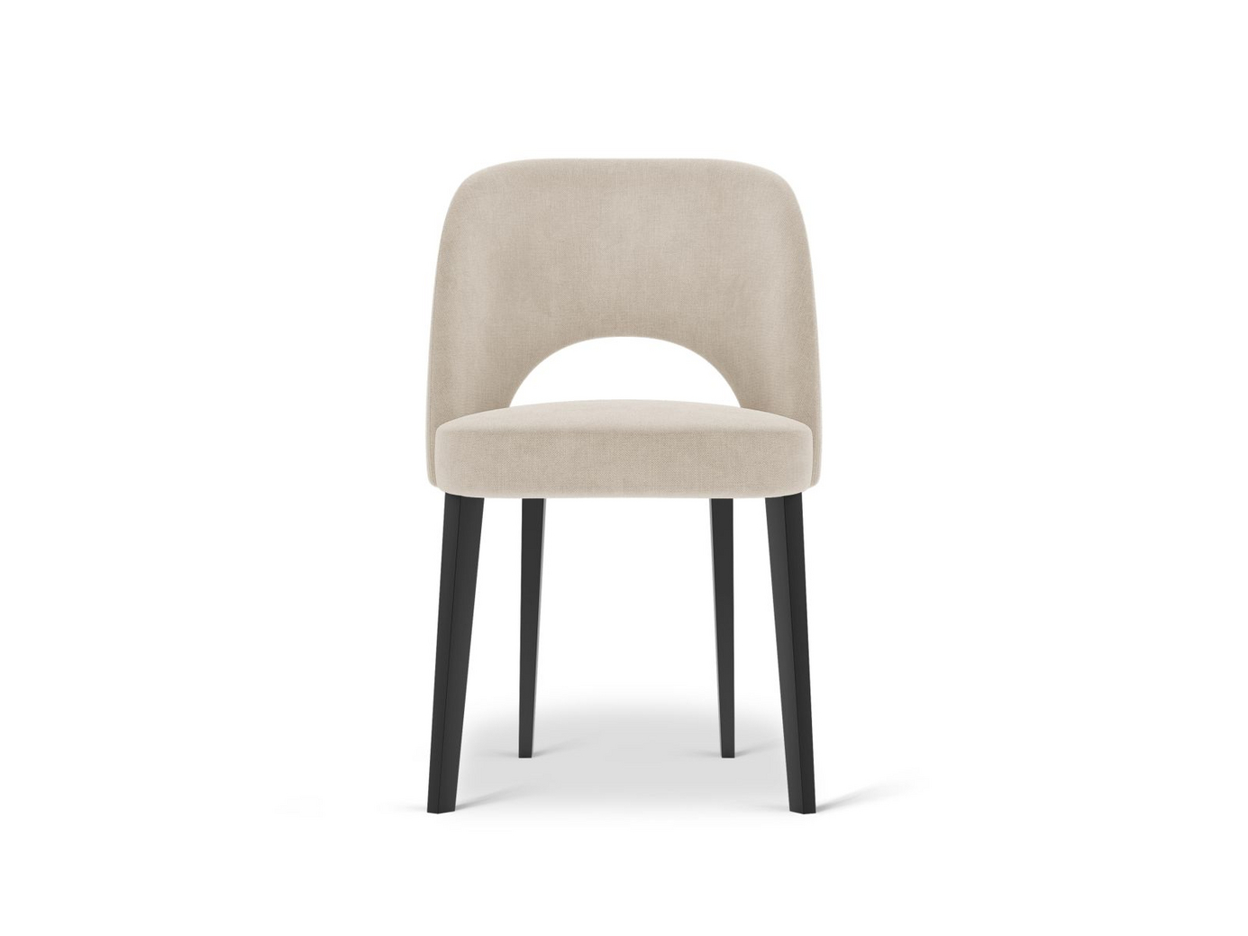 Cosmopolitan Design stol, "Bowe", 1-sits, 56 × 52 × 83 cm, Rebel, svarta träben