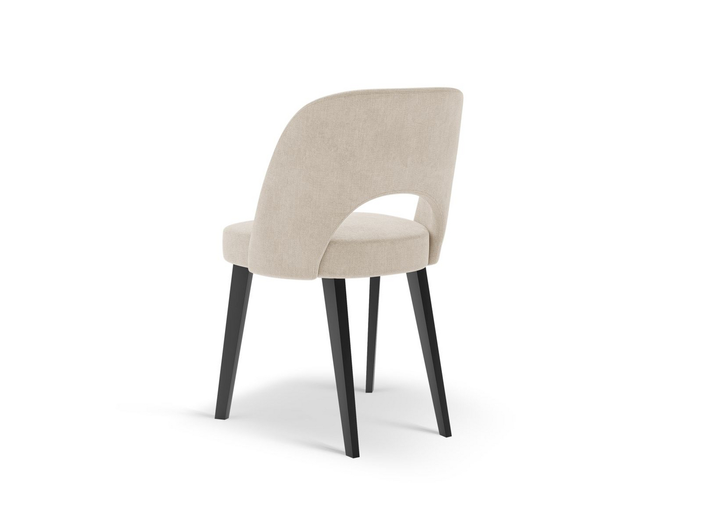 Cosmopolitan Design stol, "Bowe", 1-sits, 56 × 52 × 83 cm, Rebel, svarta träben