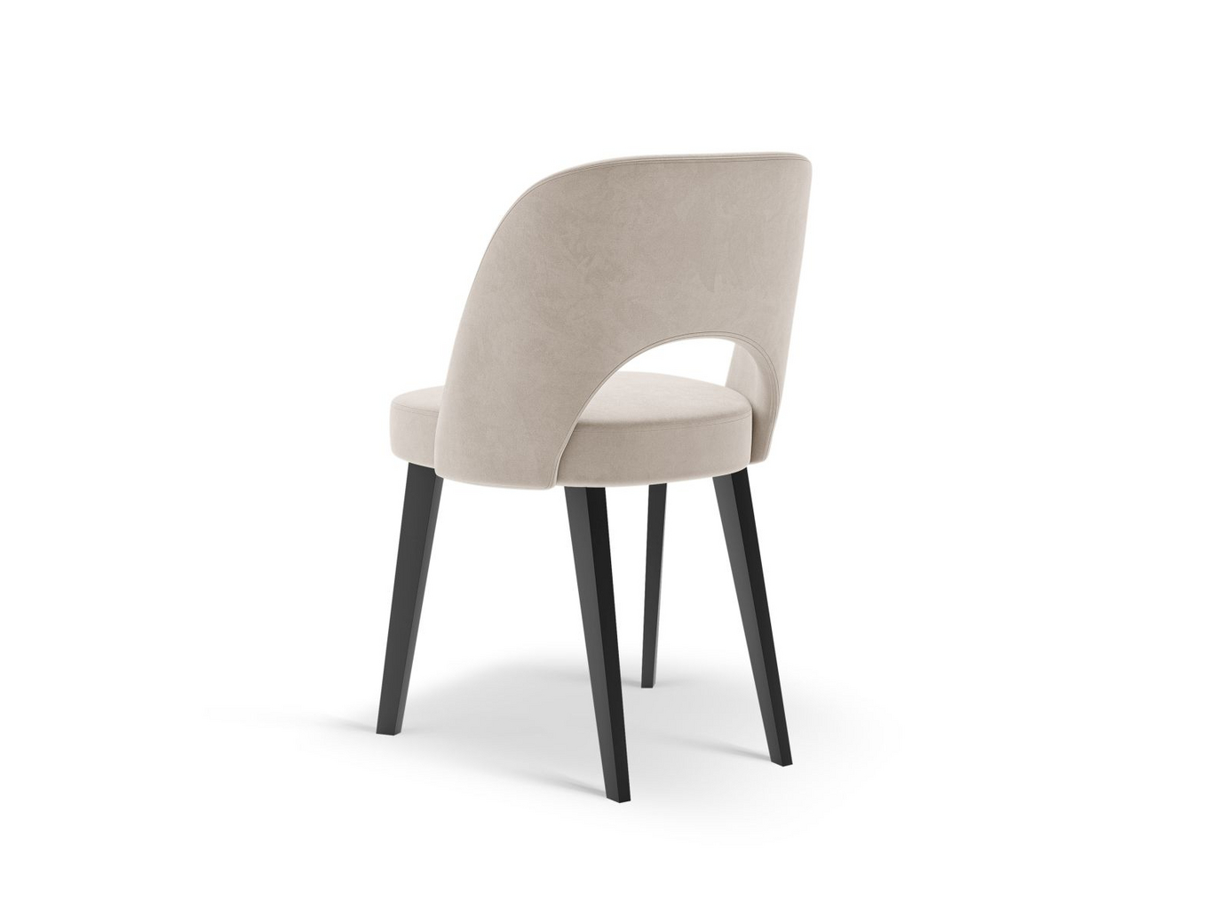Cosmopolitan Design sammetsstol, "Bowe", 1-sits, 56 × 52 × 83 cm, Salvador, svarta träben