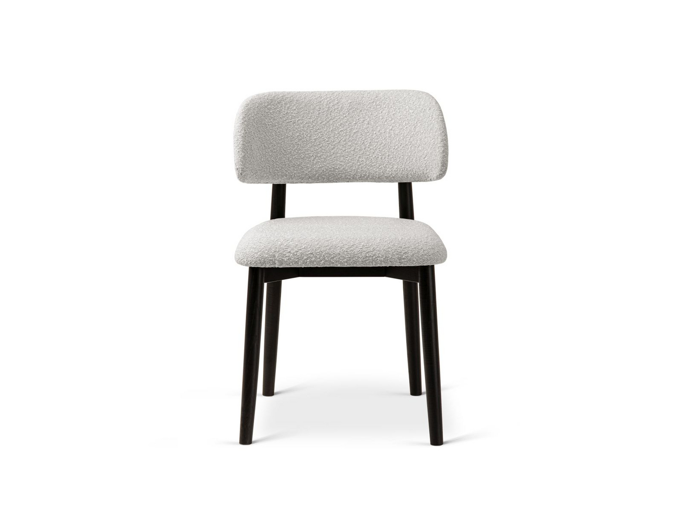 Cosmopolitan Design boucléstolar, 2-pack, "Evan", 1-sits, 49,5 × 51 × 77 cm, Baloo, ben i svart bok
