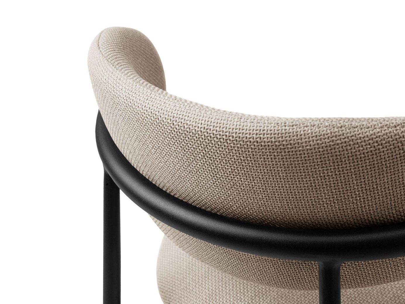 Cosmopolitan Design stolar, 2-pack, "Nina", 1-sits, 55 × 52 × 78 cm, Bjorn, svarta metallben