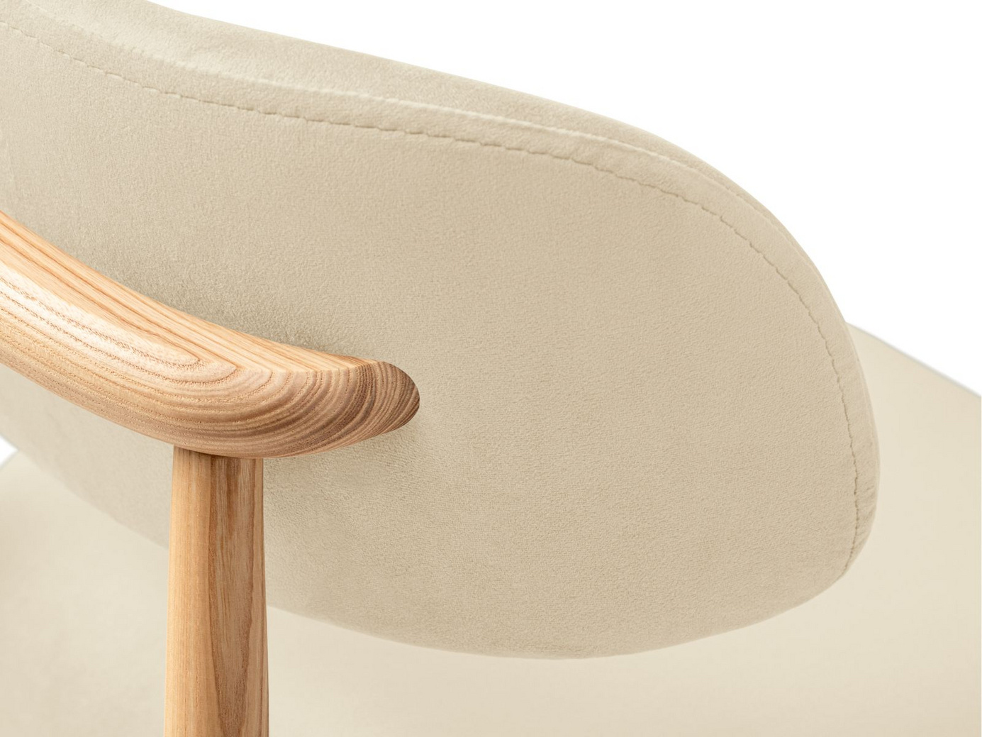 Cosmopolitan Design sammetsstolar, 2-pack, "Evan", 1-sits, 49,5 × 51 × 77 cm, Magic Velvet, ben i naturlig bok
