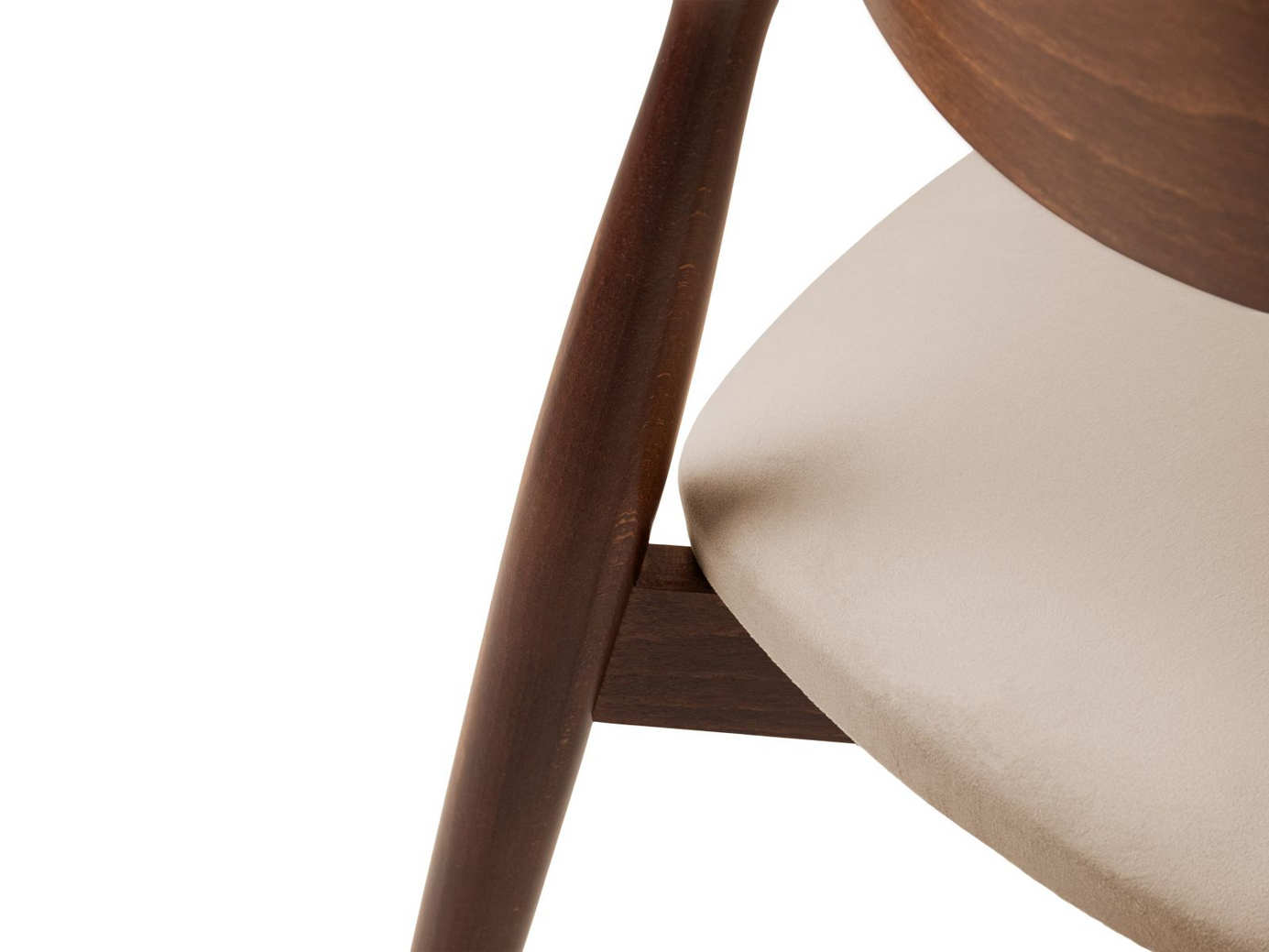 Cosmopolitan Design sammetsstolar, 2-pack, "Leon", 1-sits, 47,5 × 48 × 79 cm, Magic Velvet, valnötsben