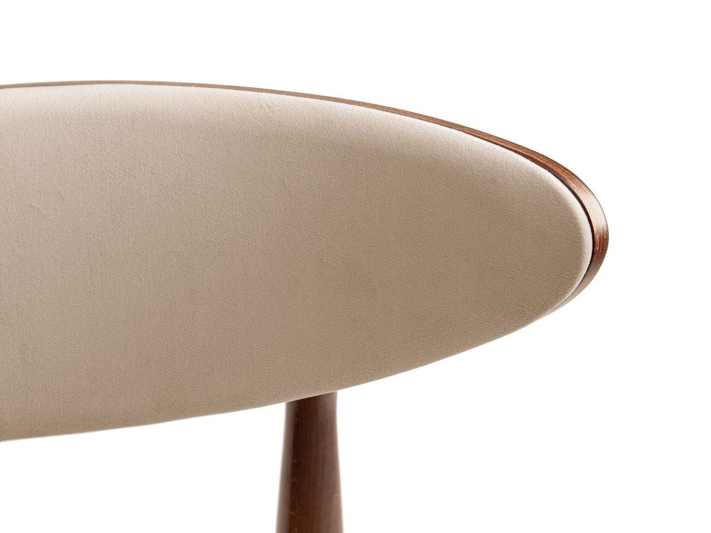 Cosmopolitan Design sammetsstolar, 2-pack, "Rina", 1-sits, 47,5 × 48 × 79 cm, Magic Velvet, valnötsben