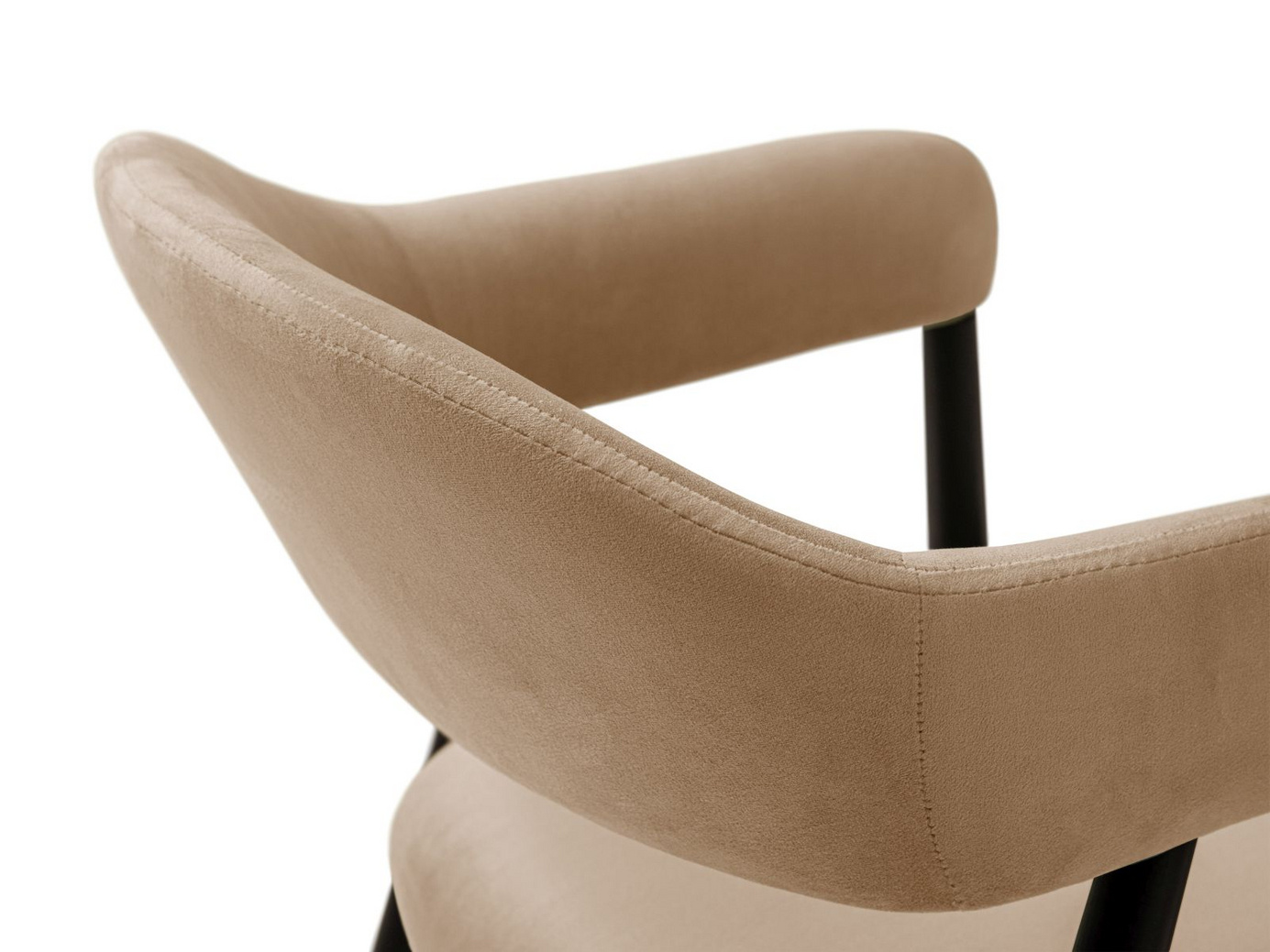 Cosmopolitan Design sammetsstolar, 2-pack, "Adra", 1-sits, 56 × 59 × 77 cm, Magic Velvet, ben i svart bok