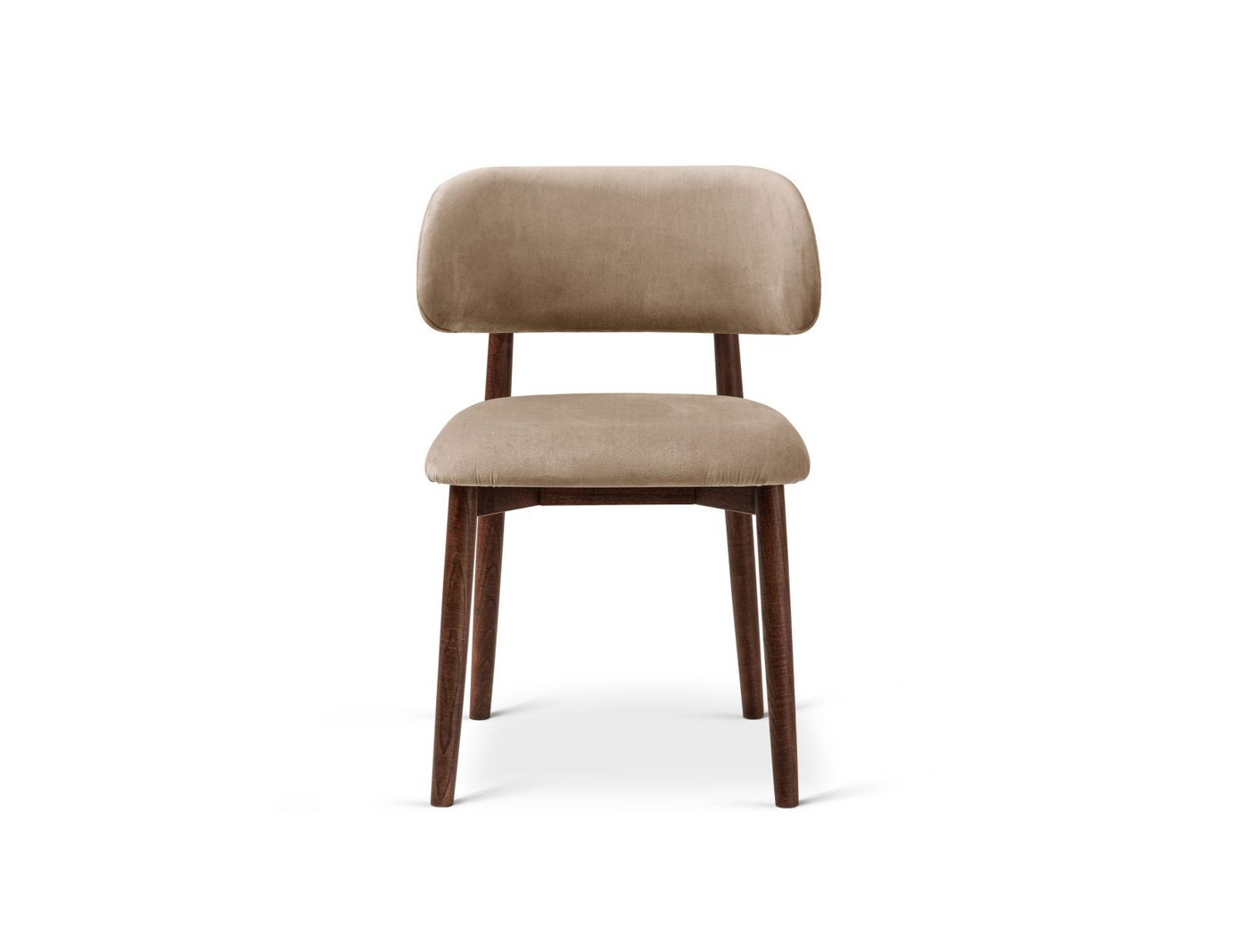 Cosmopolitan Design sammetsstolar, 2-pack, "Evan", 1-sits, 49,5 × 51 × 77 cm, Magic Velvet, valnötsben