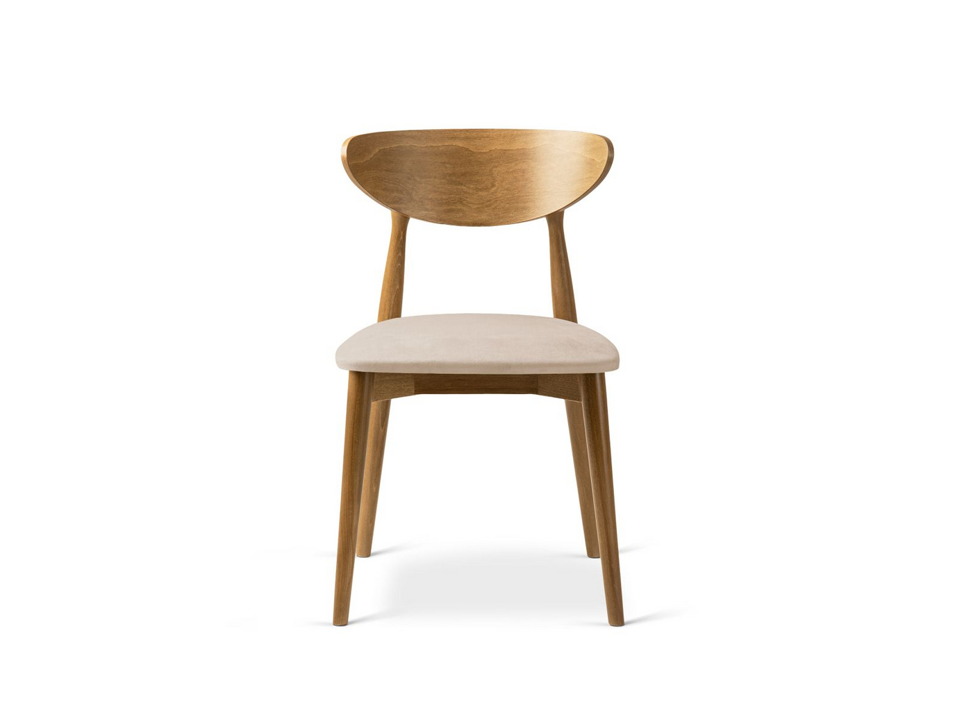 Cosmopolitan Design sammetsstolar, 2-pack, "Leon", 1-sits, 47,5 × 48 × 79 cm, Magic Velvet, ben i amerikansk valnöt