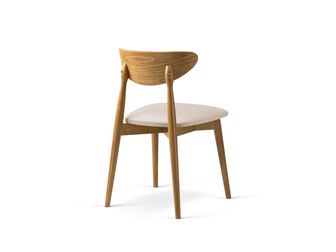 Cosmopolitan Design sammetsstolar, 2-pack, "Leon", 1-sits, 47,5 × 48 × 79 cm, Magic Velvet, ben i amerikansk valnöt