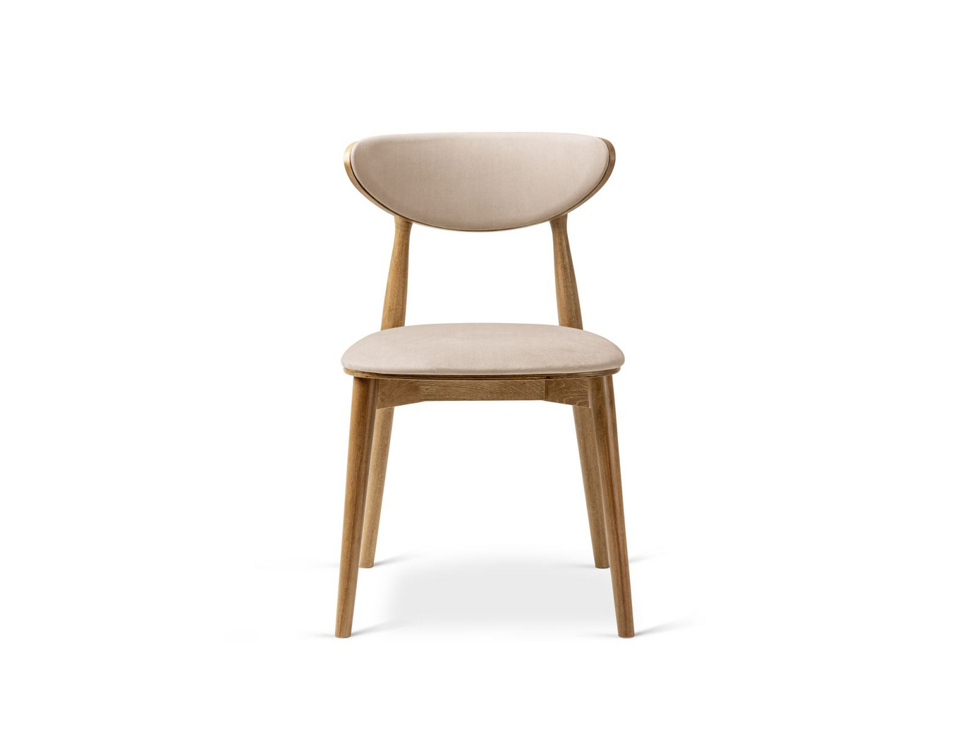 Cosmopolitan Design sammetsstolar, 2-pack, "Rina", 1-sits, 47,5 × 48 × 79 cm, Magic Velvet, ben i amerikansk valnöt