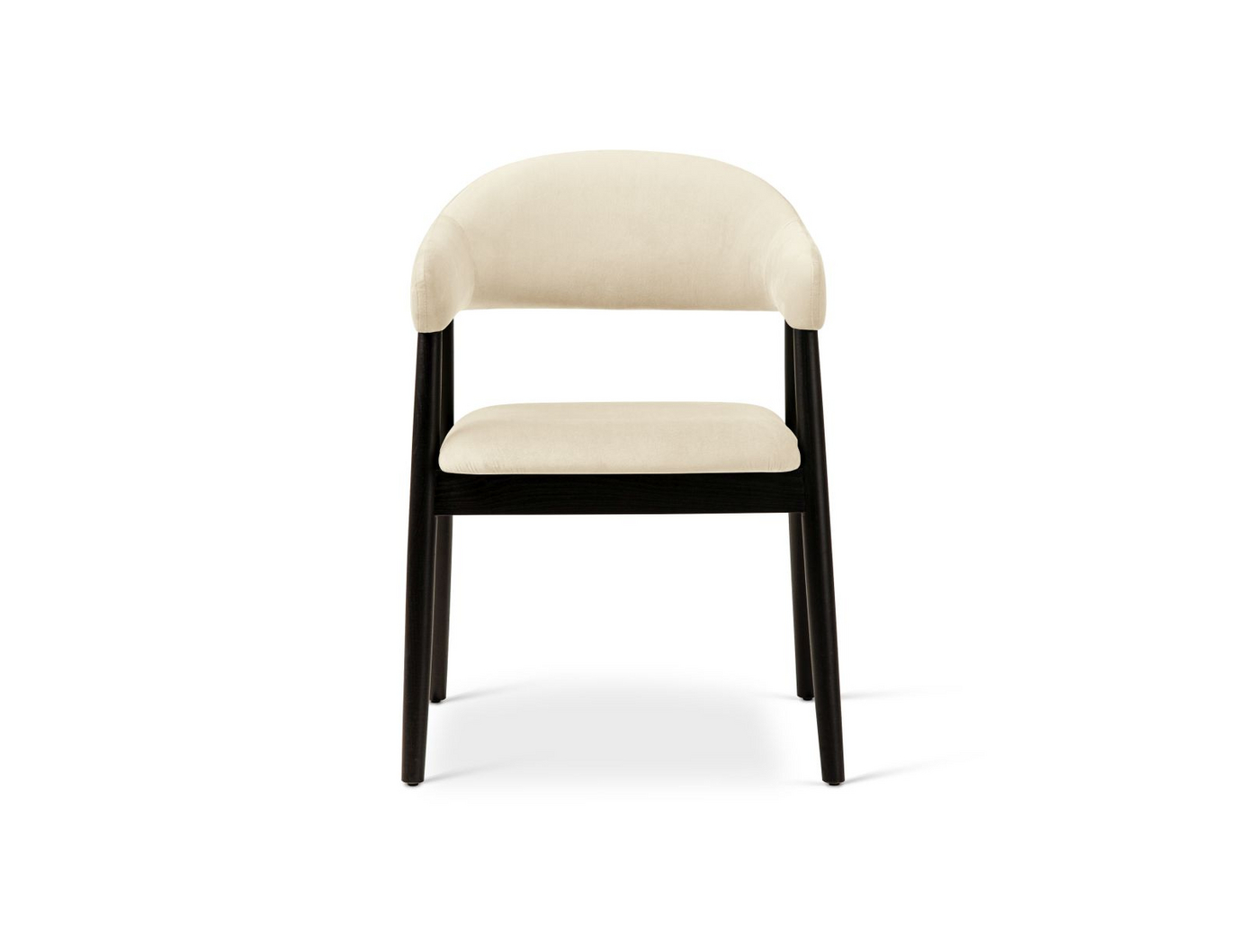 Cosmopolitan Design sammetsstolar, 2-pack, "Adra", 1-sits, 56 × 59 × 77 cm, Magic Velvet, valnötsben