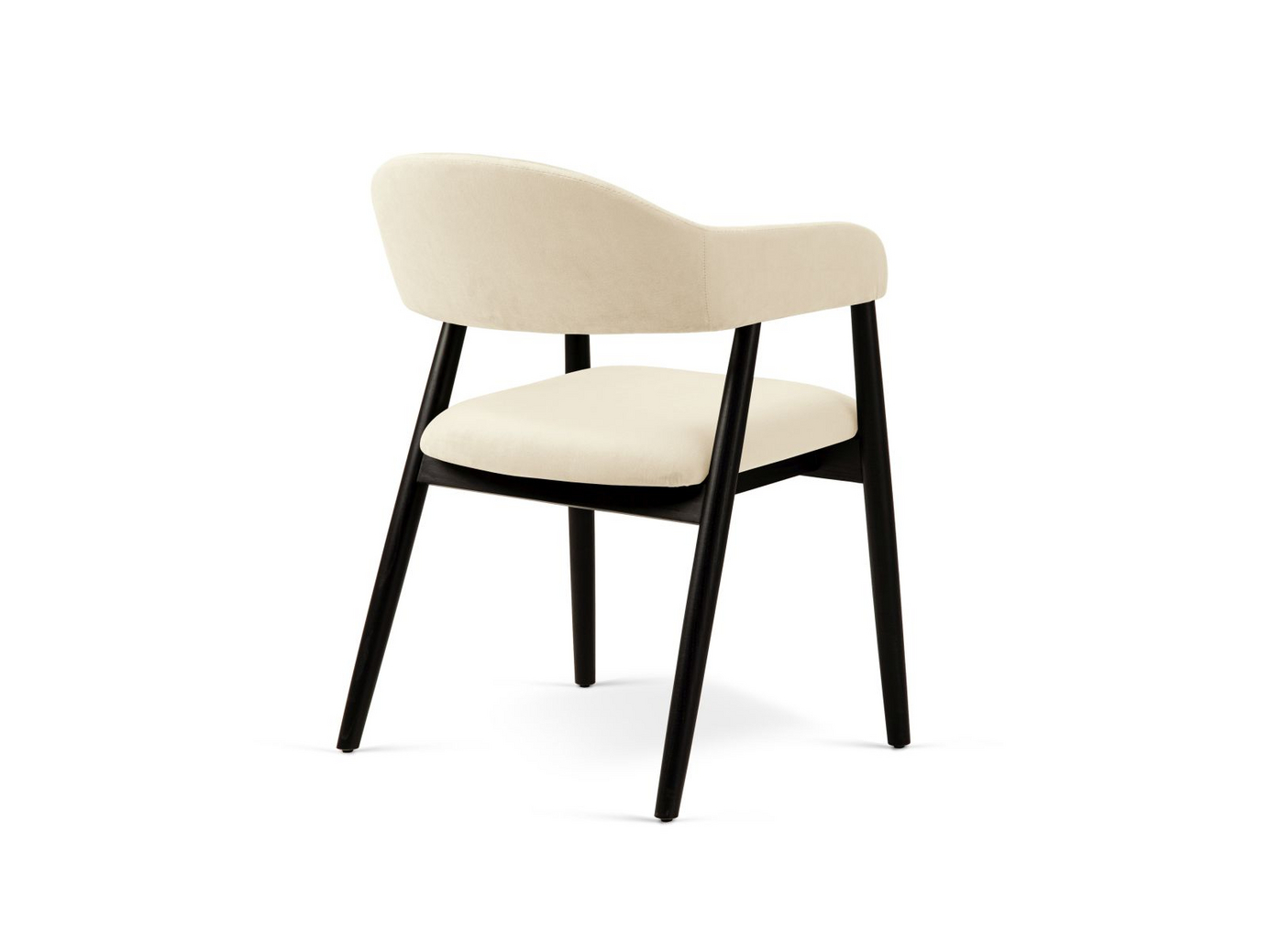 Cosmopolitan Design sammetsstolar, 2-pack, "Adra", 1-sits, 56 × 59 × 77 cm, Magic Velvet, valnötsben