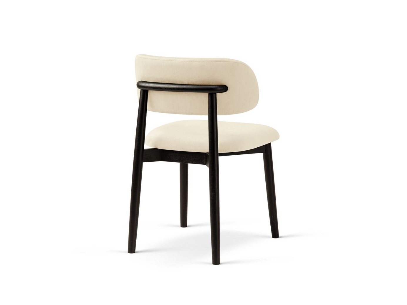 Cosmopolitan Design sammetsstolar, 2-pack, "Evan", 1-sits, 49,5 × 51 × 77 cm, Magic Velvet, ben i svart bok