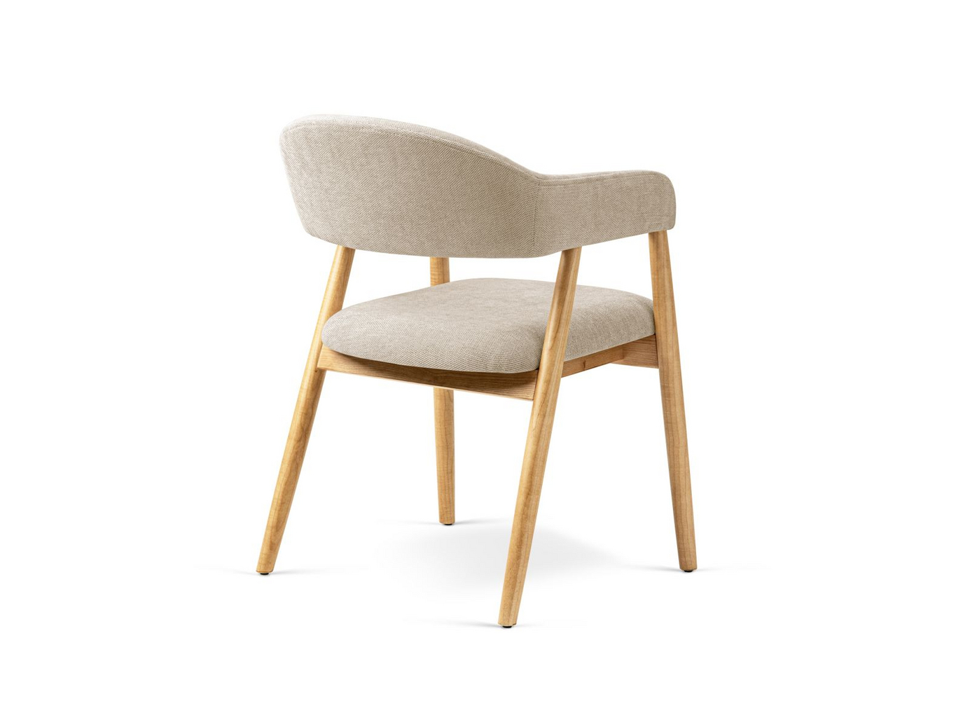 Cosmopolitan Design stolar, 2-pack, "Adra", 1-sits, 56 × 59 × 77 cm, Rebel, ben i naturlig bok