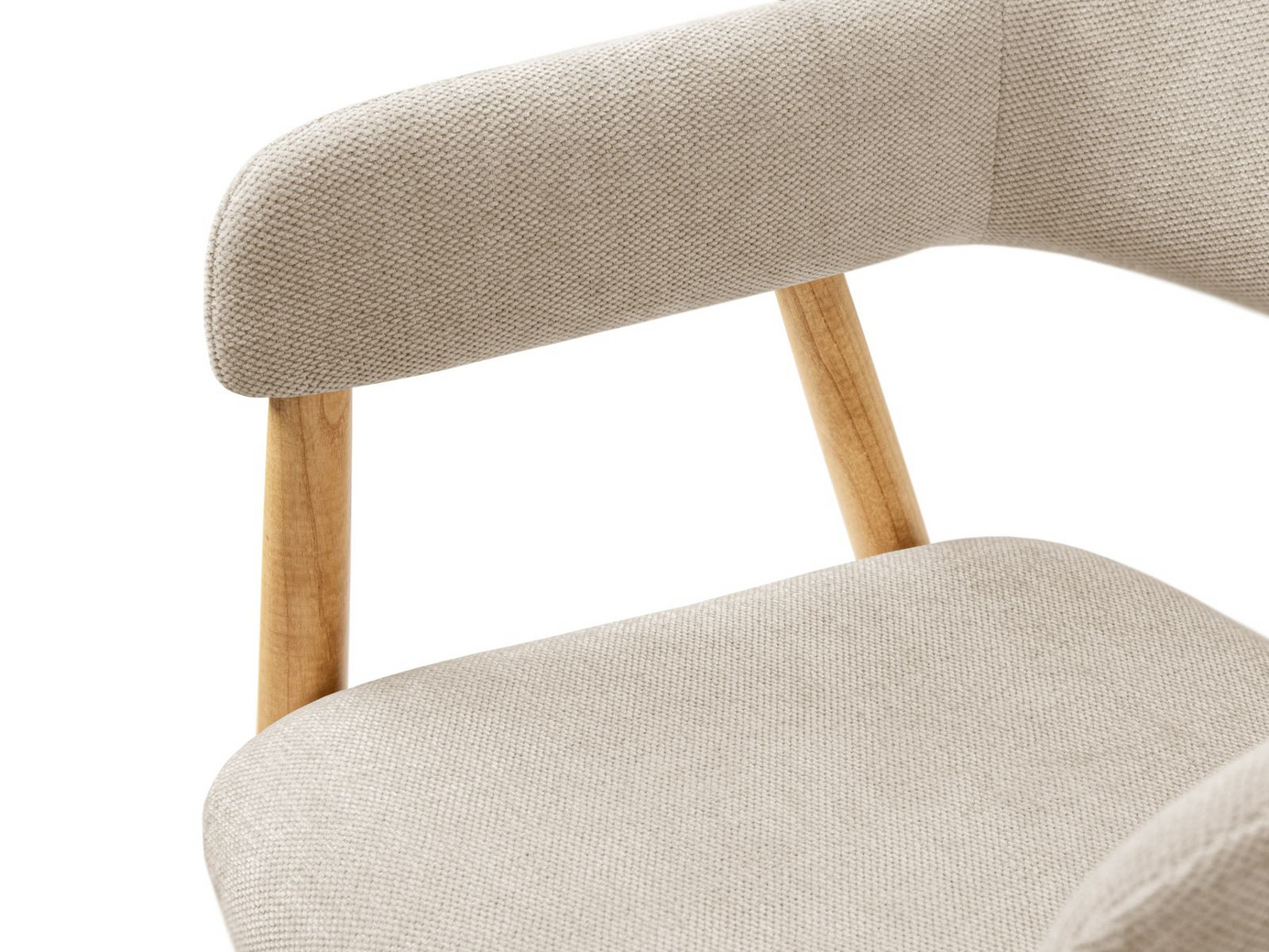 Cosmopolitan Design stolar, 2-pack, "Adra", 1-sits, 56 × 59 × 77 cm, Rebel, ben i naturlig bok