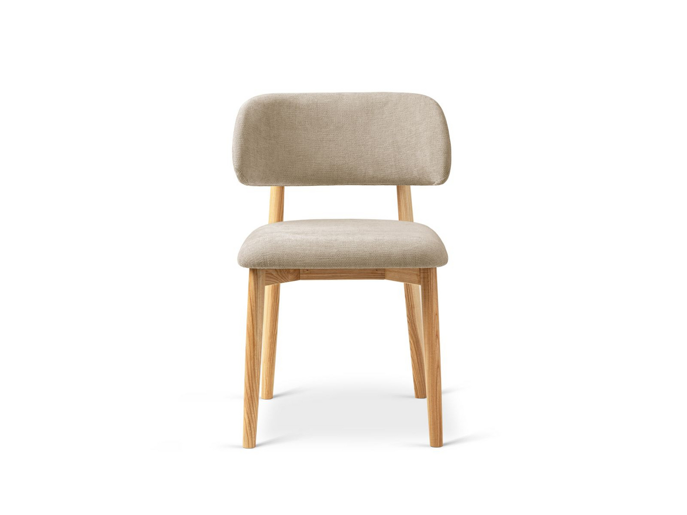 Cosmopolitan Design stolar, 2-pack, "Evan", 1-sits, 49,5 × 51 × 77 cm, Rebel, ben i naturlig bok