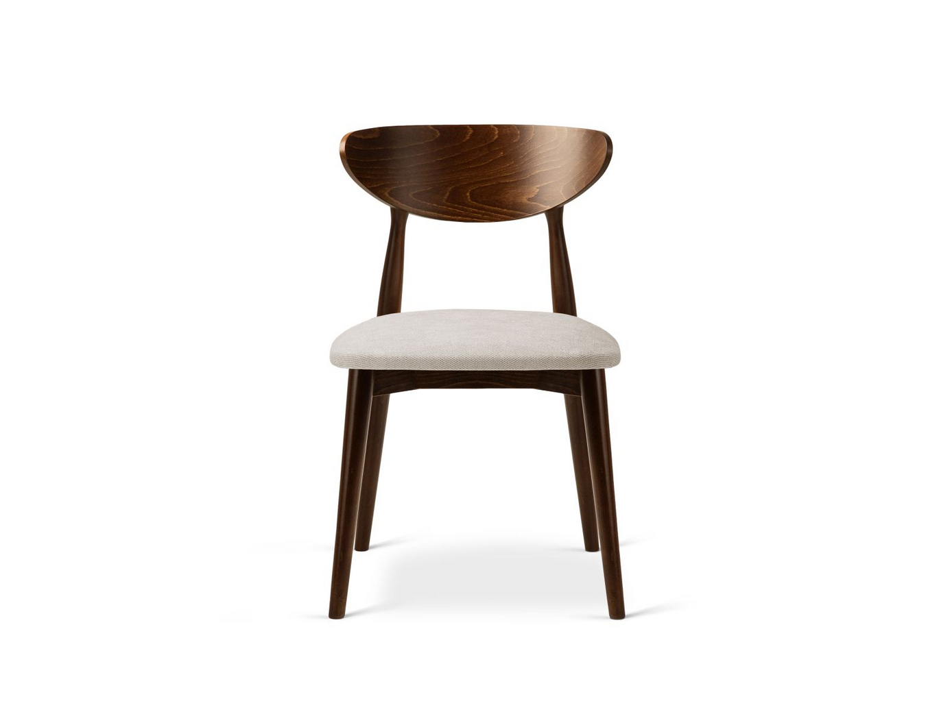 Cosmopolitan Design stolar, 2-pack, "Leon", 1-sits, 47,5 × 48 × 79 cm, Rebel, valnötsben