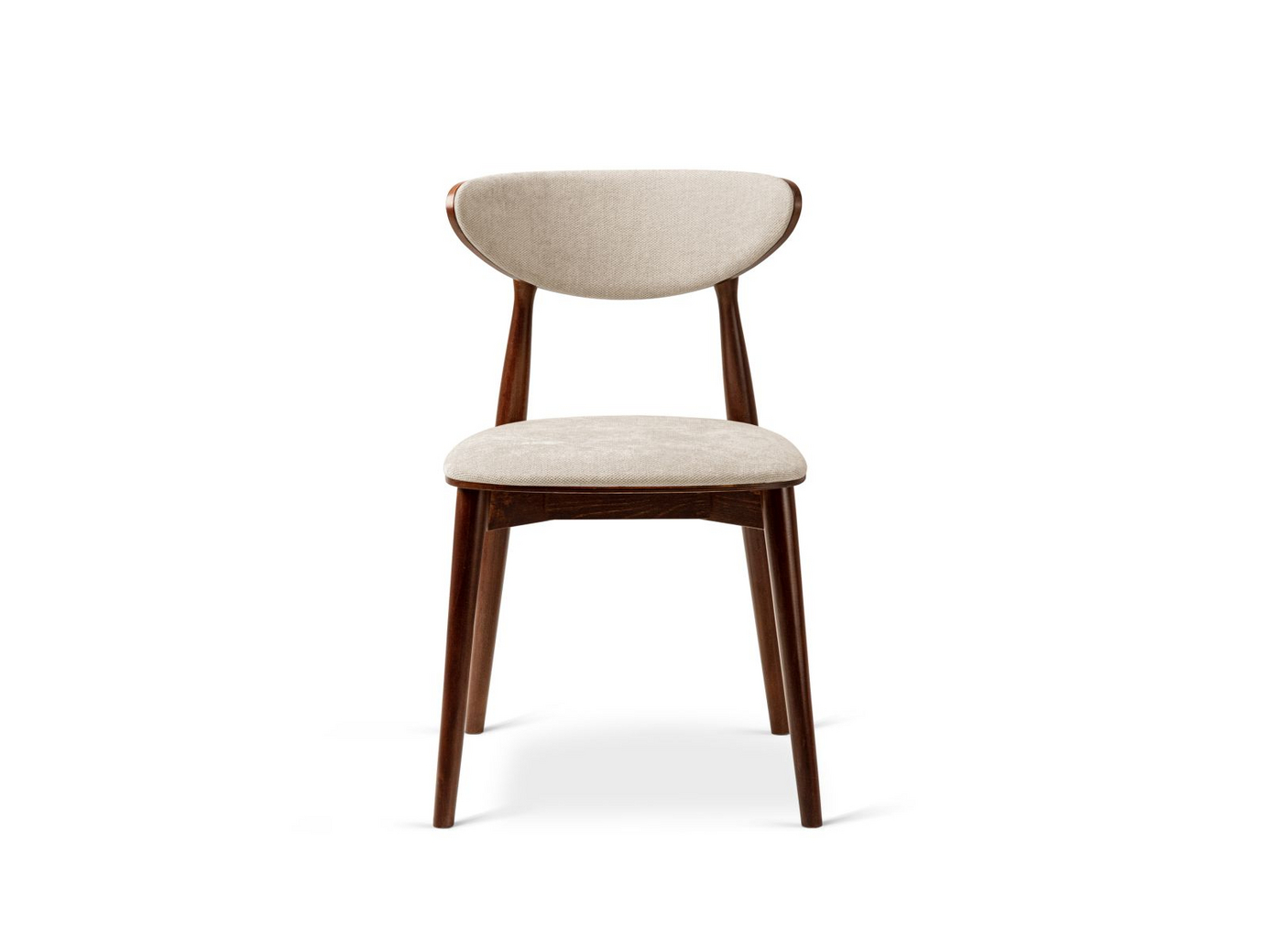 Cosmopolitan Design stolar, 2-pack, "Rina", 1-sits, 47,5 × 48 × 79 cm, Rebel, valnötsben