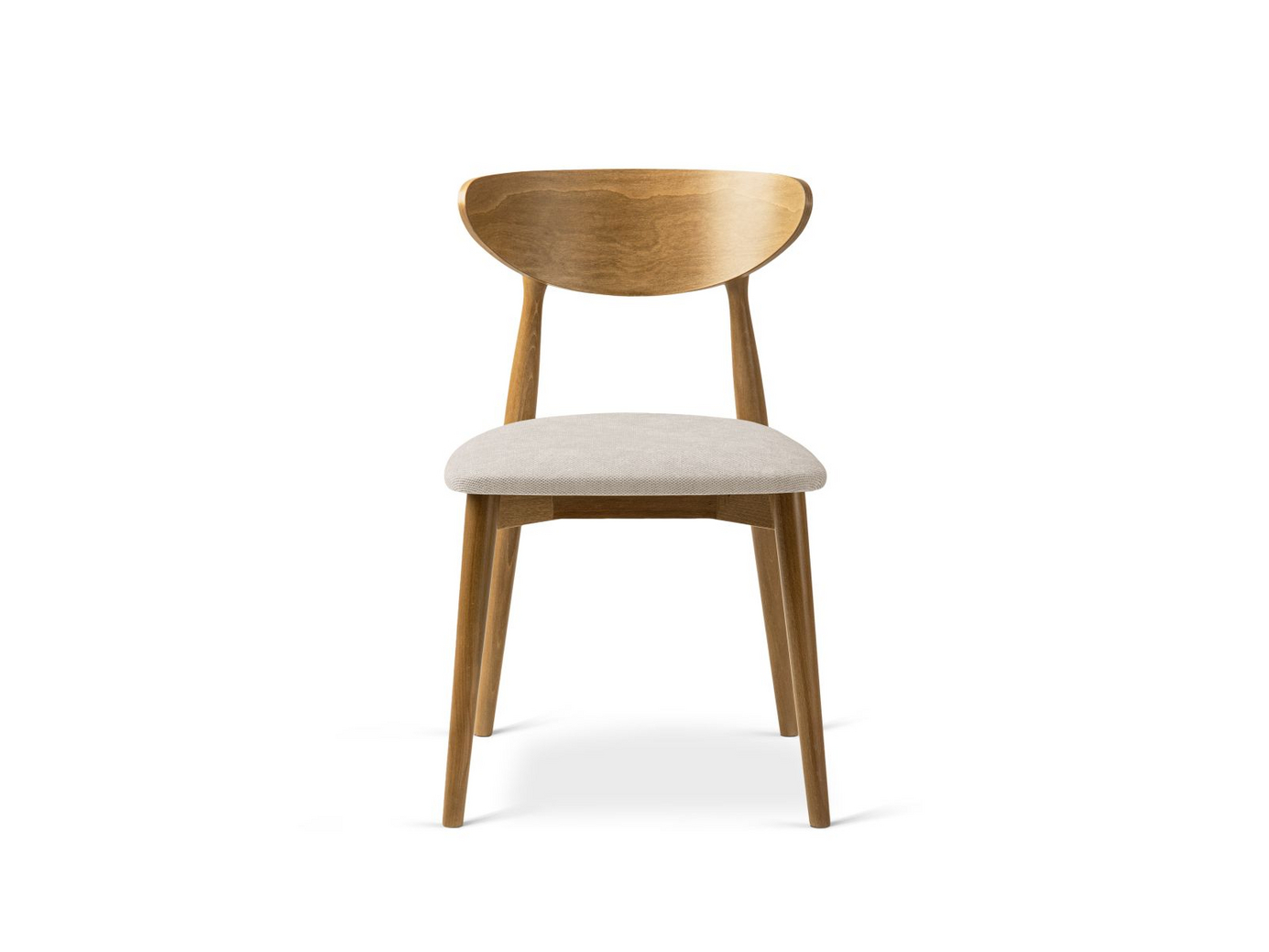 Cosmopolitan Design stolar, 2-pack, "Leon", 1-sits, 47,5 × 48 × 79 cm, Rebel, ben i amerikansk valnöt