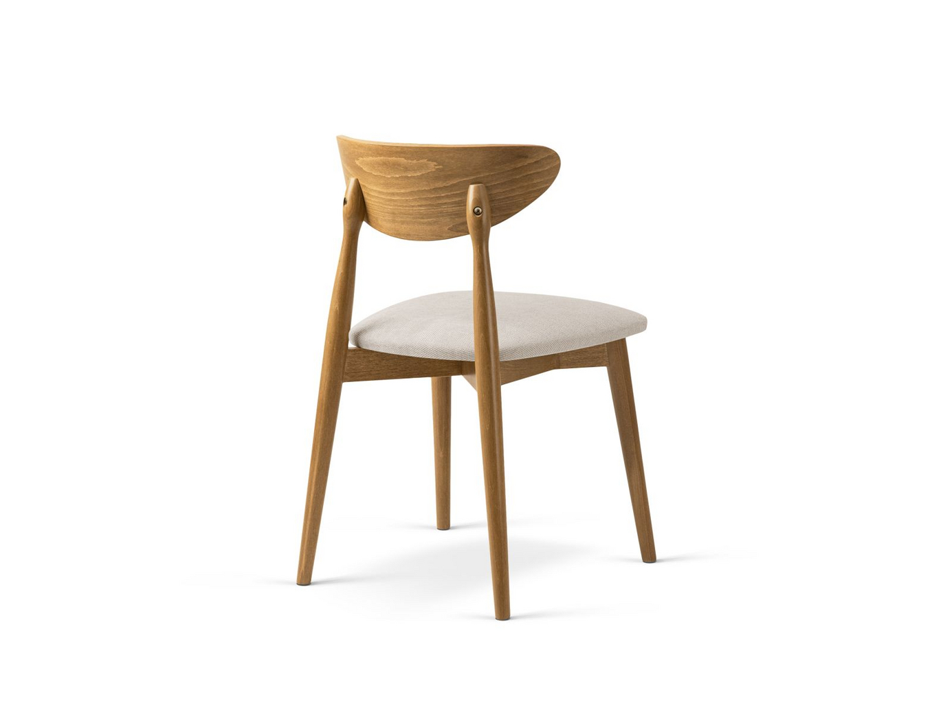 Cosmopolitan Design stolar, 2-pack, "Leon", 1-sits, 47,5 × 48 × 79 cm, Rebel, ben i amerikansk valnöt