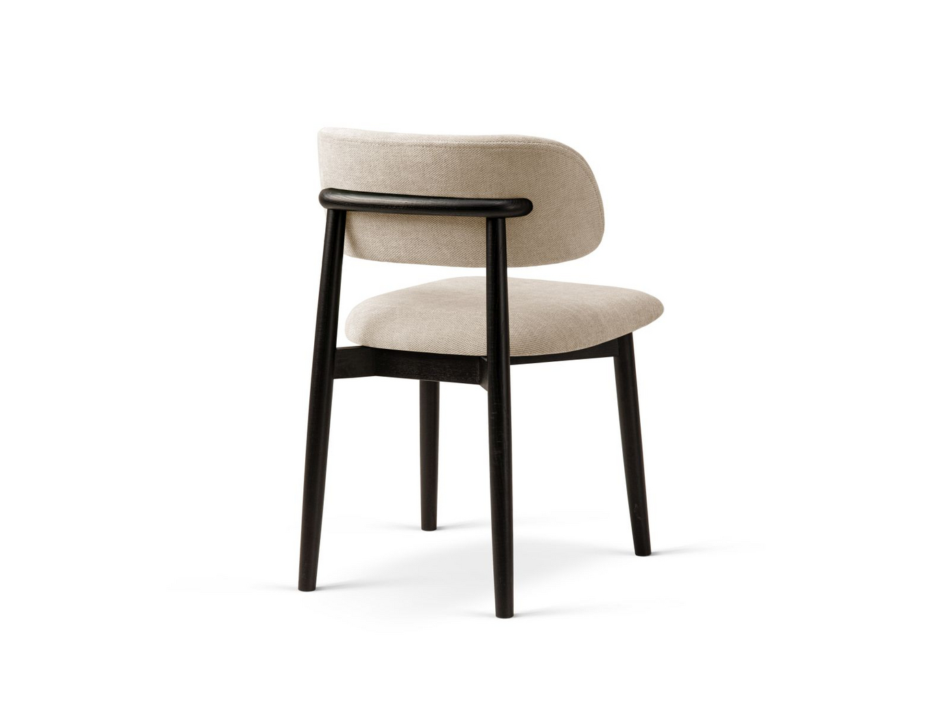 Cosmopolitan Design stolar, 2-pack, "Evan", 1-sits, 49,5 × 51 × 77 cm, Rebel, ben i svart bok