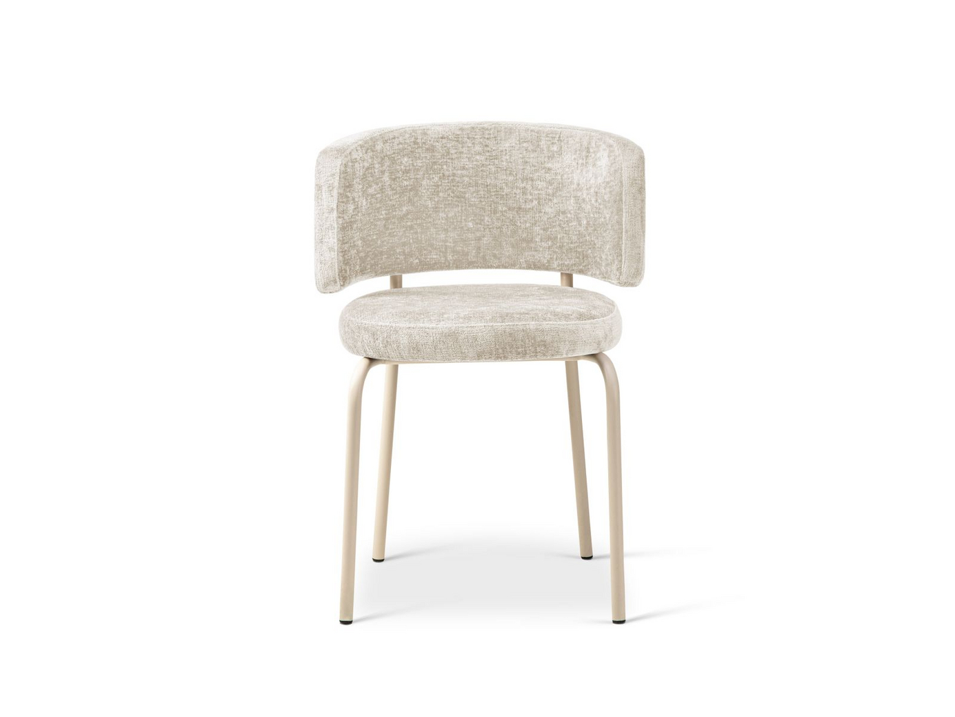 Cosmopolitan Design stolar, 2-pack, "Dora", 1-sits, 58 × 57 × 75 cm, Perfect Harmony, gräddvita ben