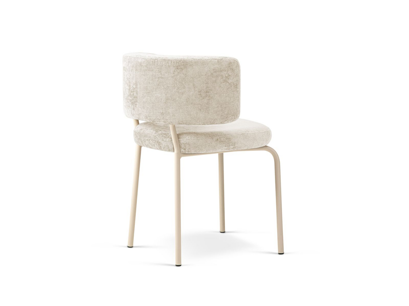 Cosmopolitan Design stolar, 2-pack, "Dora", 1-sits, 58 × 57 × 75 cm, Perfect Harmony, gräddvita ben
