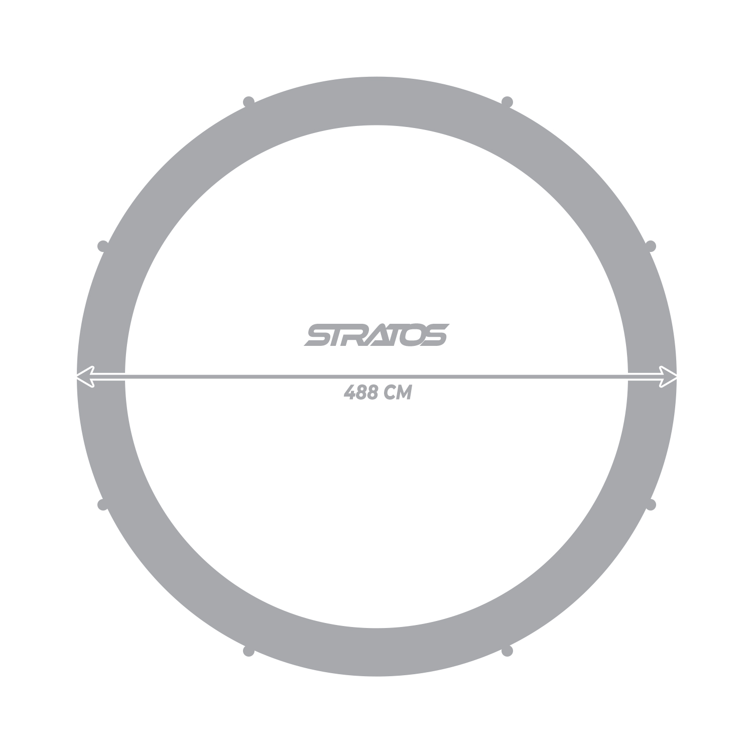 Stratos Studsmatta 488 cm med skyddsnät